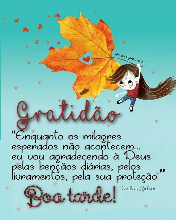 Boa tarde gratidão Deus