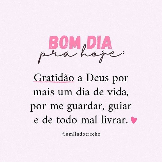 Gratidão por mais um dia de vida