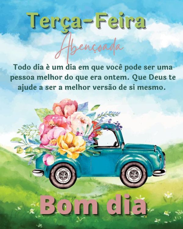 Bom dia terça feira-com flores