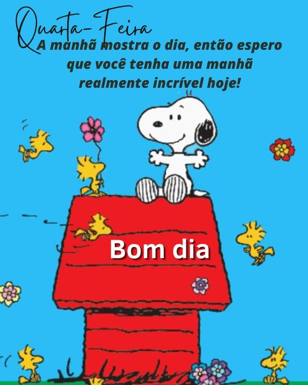 Frases de quarta-feira com snoopy