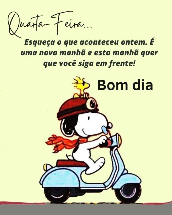 Bom dia com imagens do snoopy