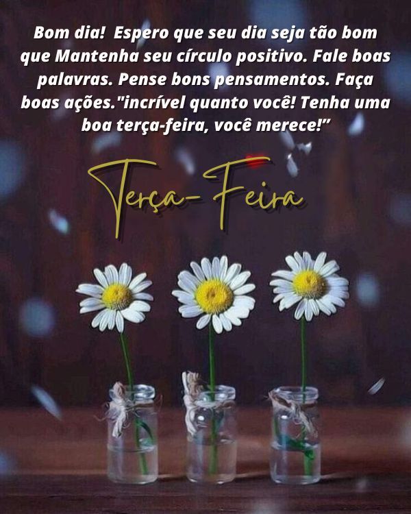 Tenha pensamentos bons para uma manhã incrível