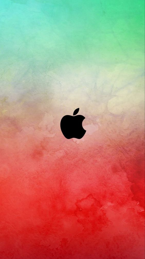Wallpaper colorido com maça da Apple
