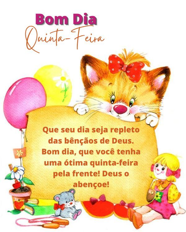 Bom dia quinta-feira com mensgaens