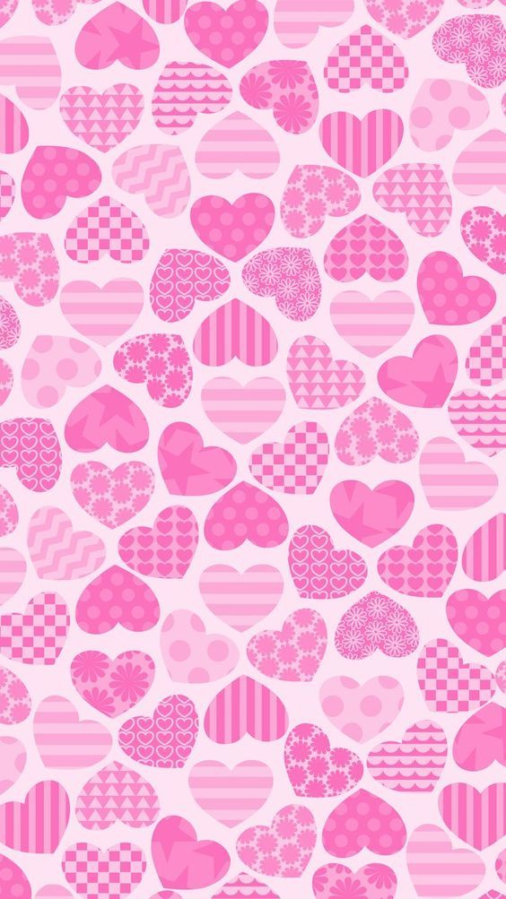 Papel de parede corações rosas