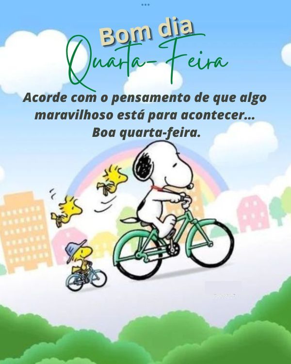 Imagens de Bom dia Quarta-feira Snoopy com Frases abençoadas