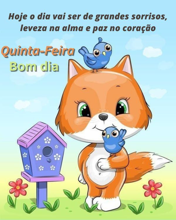 Bom dia quinta-feira com imagens fofa