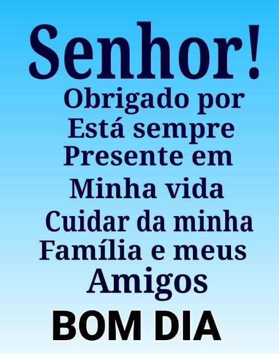 Senhor obrigado por está em minha vida