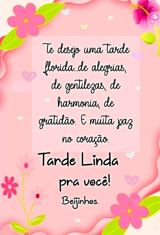 Te desejo uma tarde florida