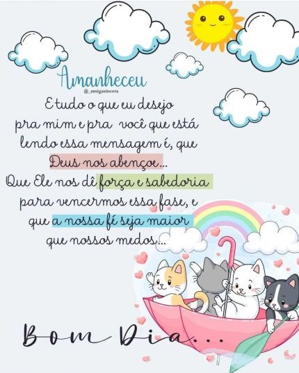 Bom dia, amanheceu...