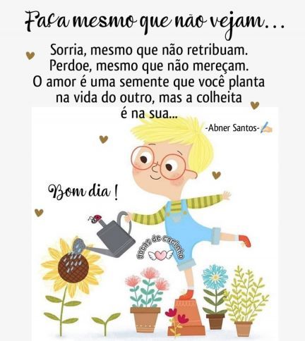 Bom dia com reflexão