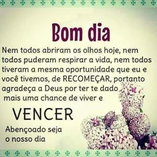Bom dia de reflexão
