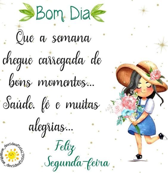 Bom dia feliz segunda-feira com carinho