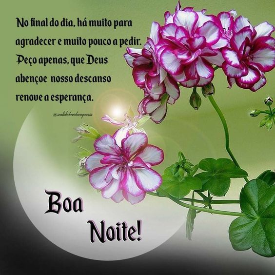 No final do dia boa noite