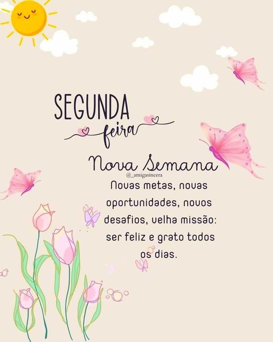 Bom dia segunda feira frase positiva