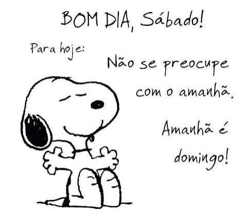 Bom dia sábado com Snoopy