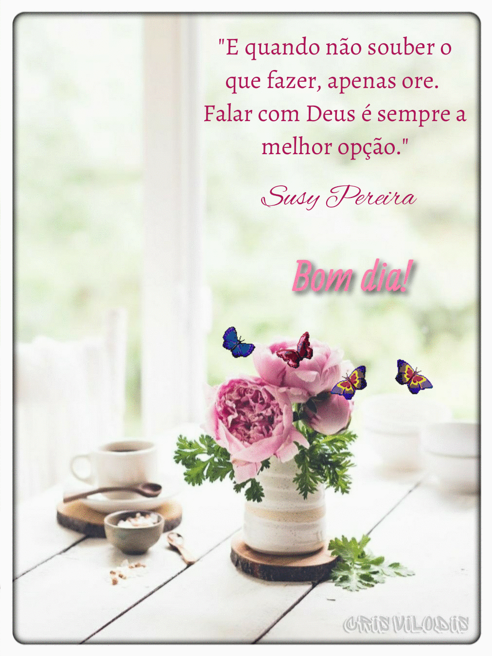 Falar com Deus é sempre a melhor opção. Bom dia