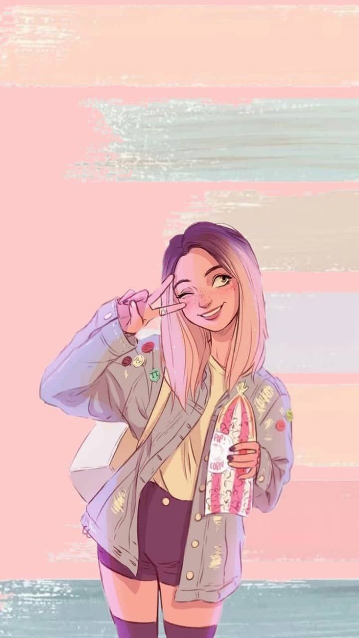 Papel de parede rosa feminino