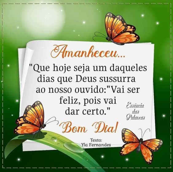 Bom dia feliz vai dar certo