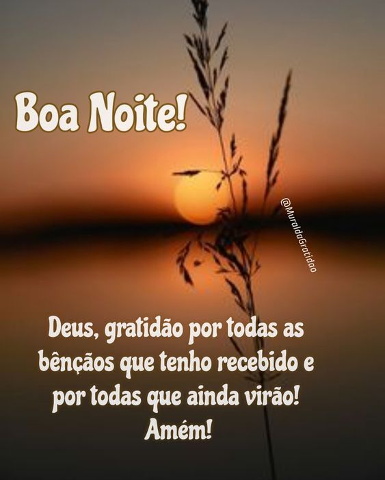 Boa noite gratidão por bênçãos