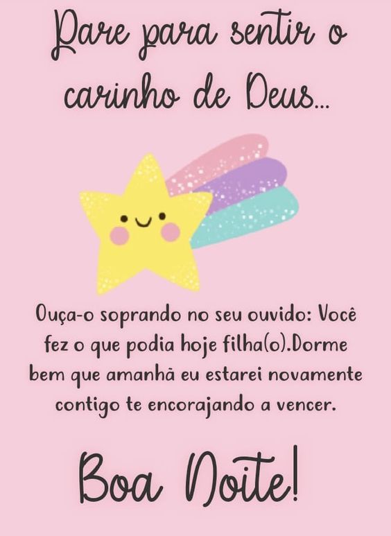 Boa noite com carinho de Deus