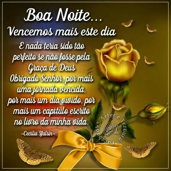 Vencemos mais este dia boa noite