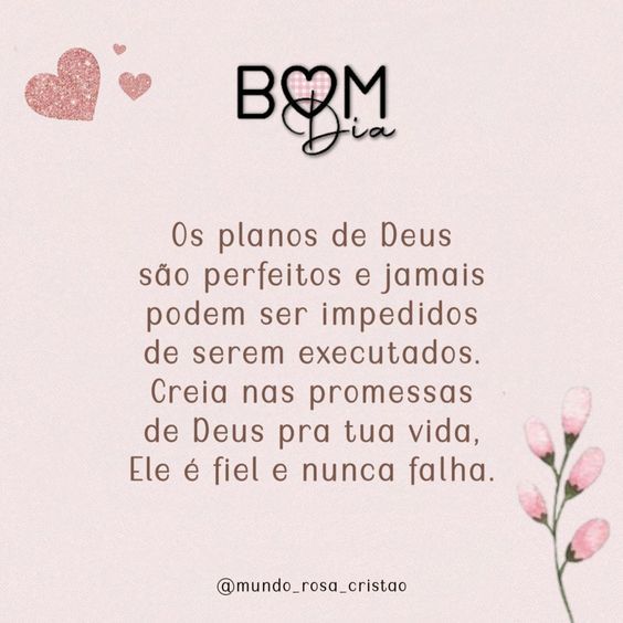 Os planos de Deus são perfeitos