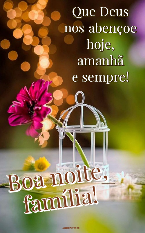 Boa noite família que Deus nos abençoe