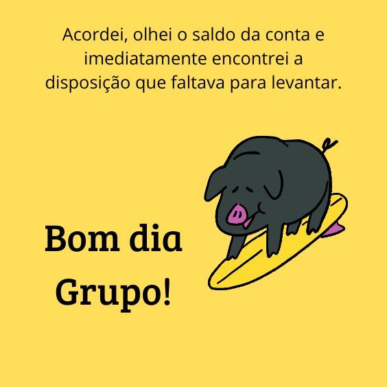 Bom dia o saldo da conta