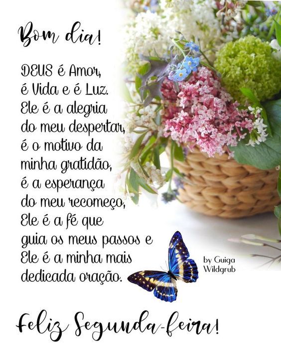 Bom dia Deus é amor feliz segunda