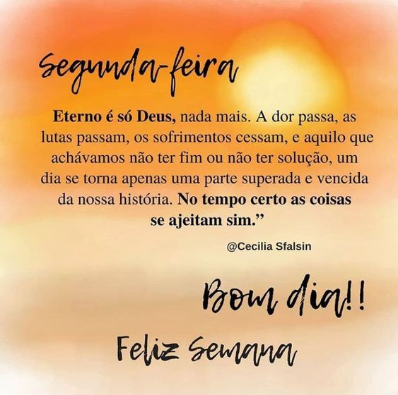 Segunda-feira feliz semana