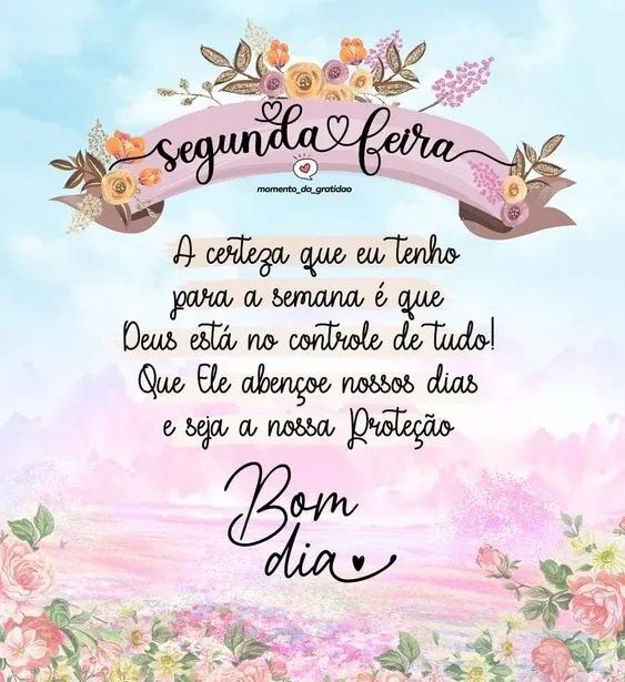 Bom dia segunda-feira positiva com Deus