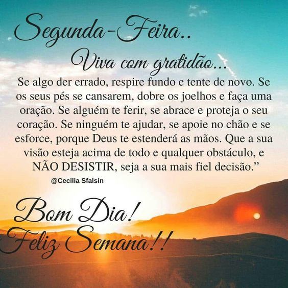 Segunda-feira viva com gratidão