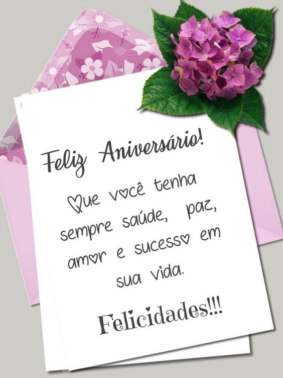Feliz aniversário com palavras positivas