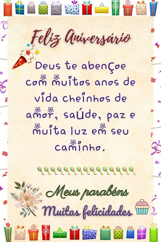 Feliz aniversário muitos anos de vida