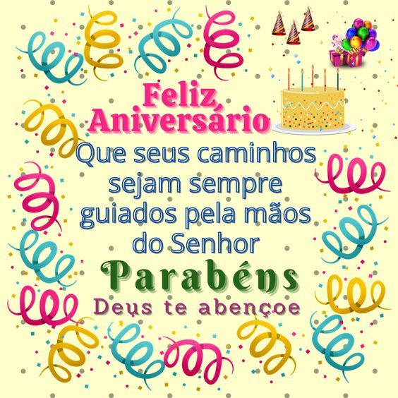 Feliz aniversário parabéns Deus te abençoe