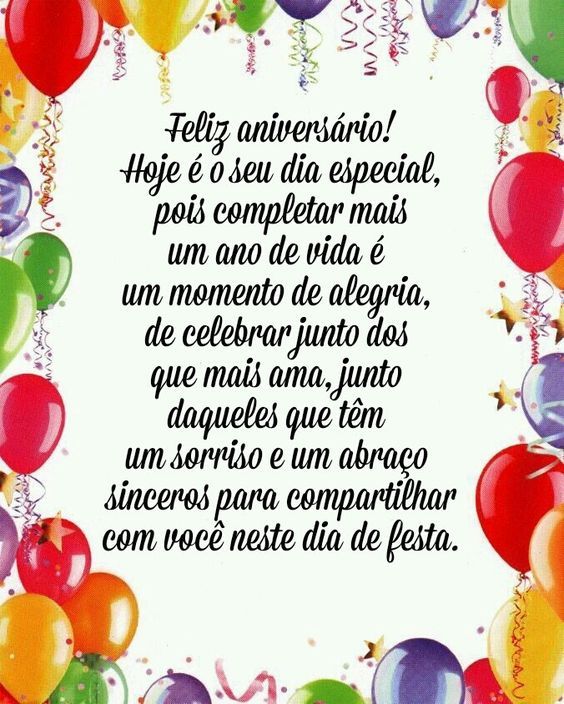 Frase para comemorar feliz aniversário