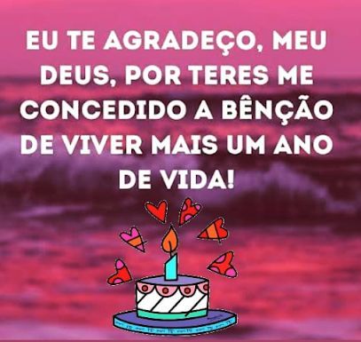 Gratidão por mais um ano de vida