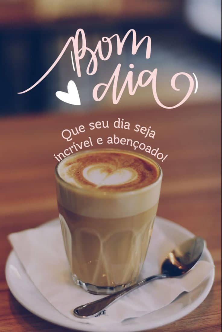 Mensagem de bom dia com café