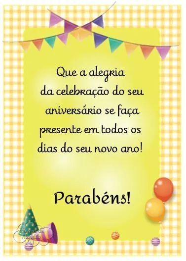 Parabéns com versos de homenagens