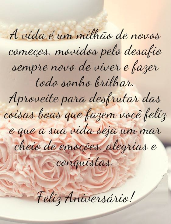 texto em homenagem de aniversário