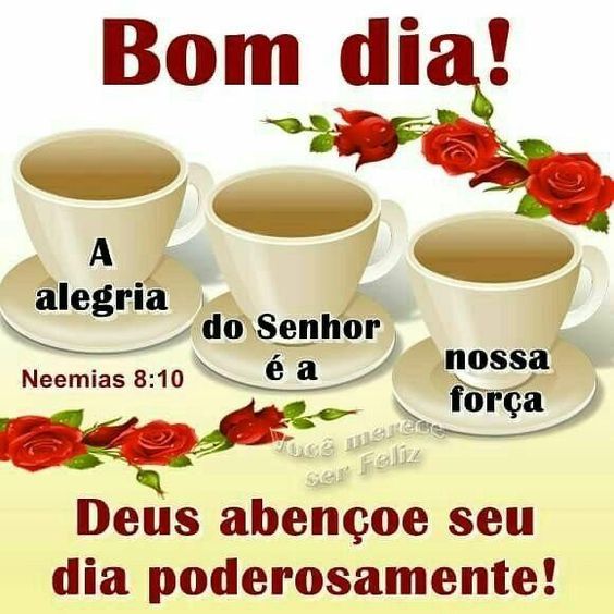Bom dia com alegria, amor e benção! Bom Dia Whatsapp.