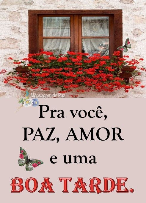 Para você paz amor e uma boa tarde! Fotos de Boa Tarde.