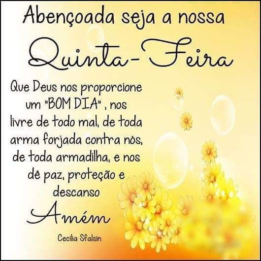 Quinta-feira abençoada!